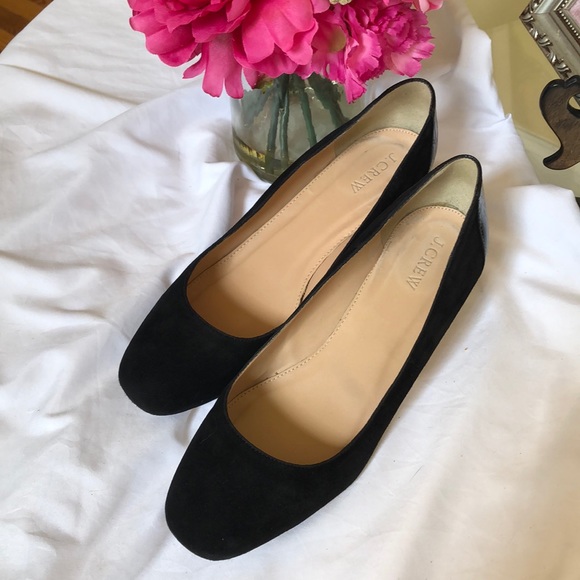 J. Crew Shoes - J.Crew Suede with stamped  crock heel .